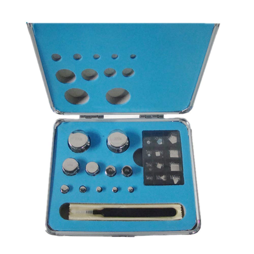 Set di Pesi di calibrazione Bilancia F1 Set di Kit di Pesi di bilanciamento per Bilancia Digitale Bilancia per Gioielli Bilancia Elettronica da Laboratorio Accessori per Bilancia (1 mg/200 g)