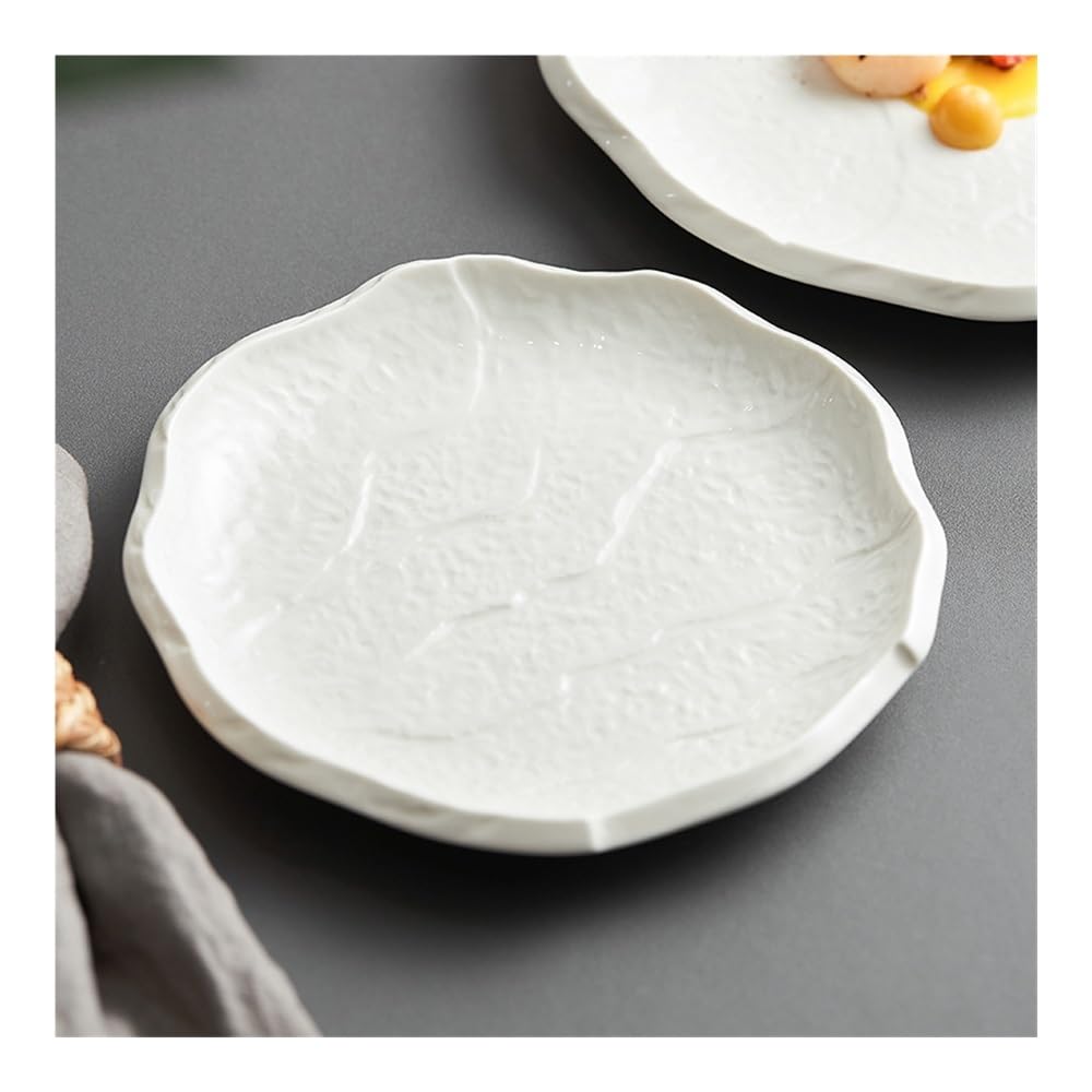 Talerze Obiadowe Biały talerz, zachodni talerz obiadowy ze stekiem, talerz warzywny, naczynia ceramiczne, talerz śniadaniowy(8inch)