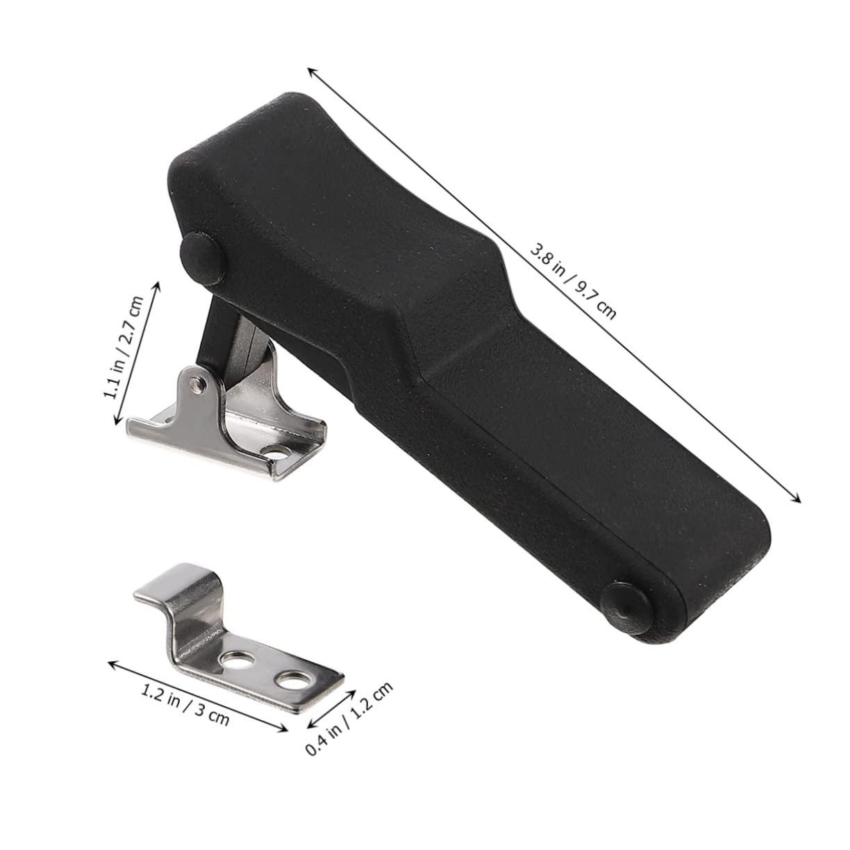 Mipcase 2Pcs Durable Toggle Latch Clamp Hasp for Concealed Mounting Vibration Reduction Space Saving Design for Surfaces and Mechanical Applications