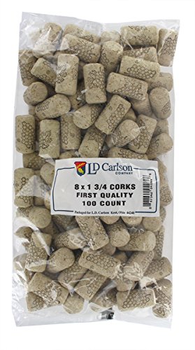 #8 x 1-3/4 First Quality Straight Wine Corks 100/Bag