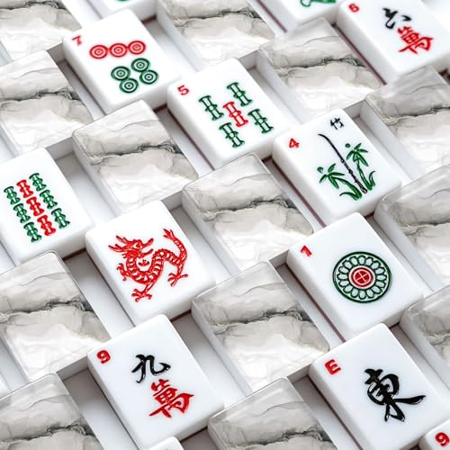 Set Americano de Mahjong 166 Fichas Acrílicas con Bolsa miniatura 4