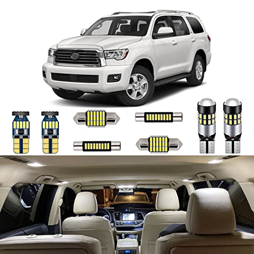 Kit interior LED blanco para Toyota Sequoia 20 piezas miniatura 1