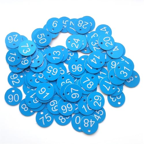 Étiquettes numérotées gravées avec précision plastique bleu durable - 2