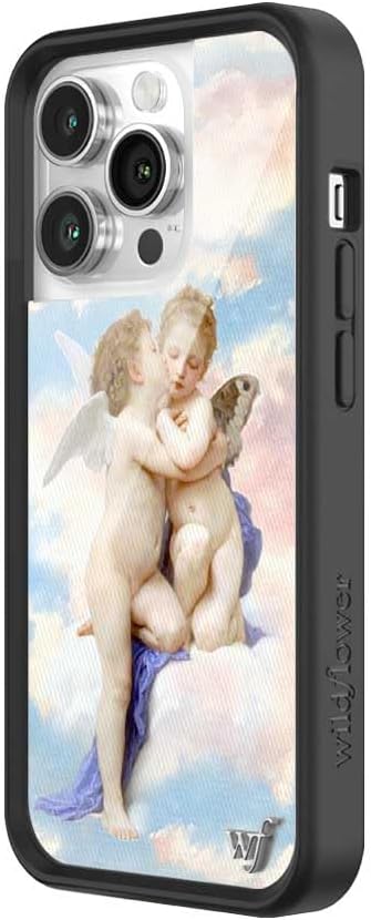 Wildflower Cases - iPhone 14 Pro Compatible - Angels | Impact-Certified 6.5 ft Drop Protection Case, Raised Protective Bumper, Cute Aesthetic Design, Women-Owned Small Business