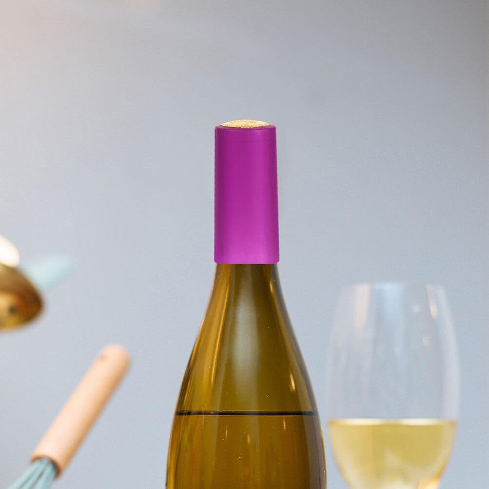 Kichvoe 30pcs Heat Shrink Wine Bottle Caps Sealing Film Capsules for Wine Bottles Shrink Stoppers for Home Winery and Events Height
