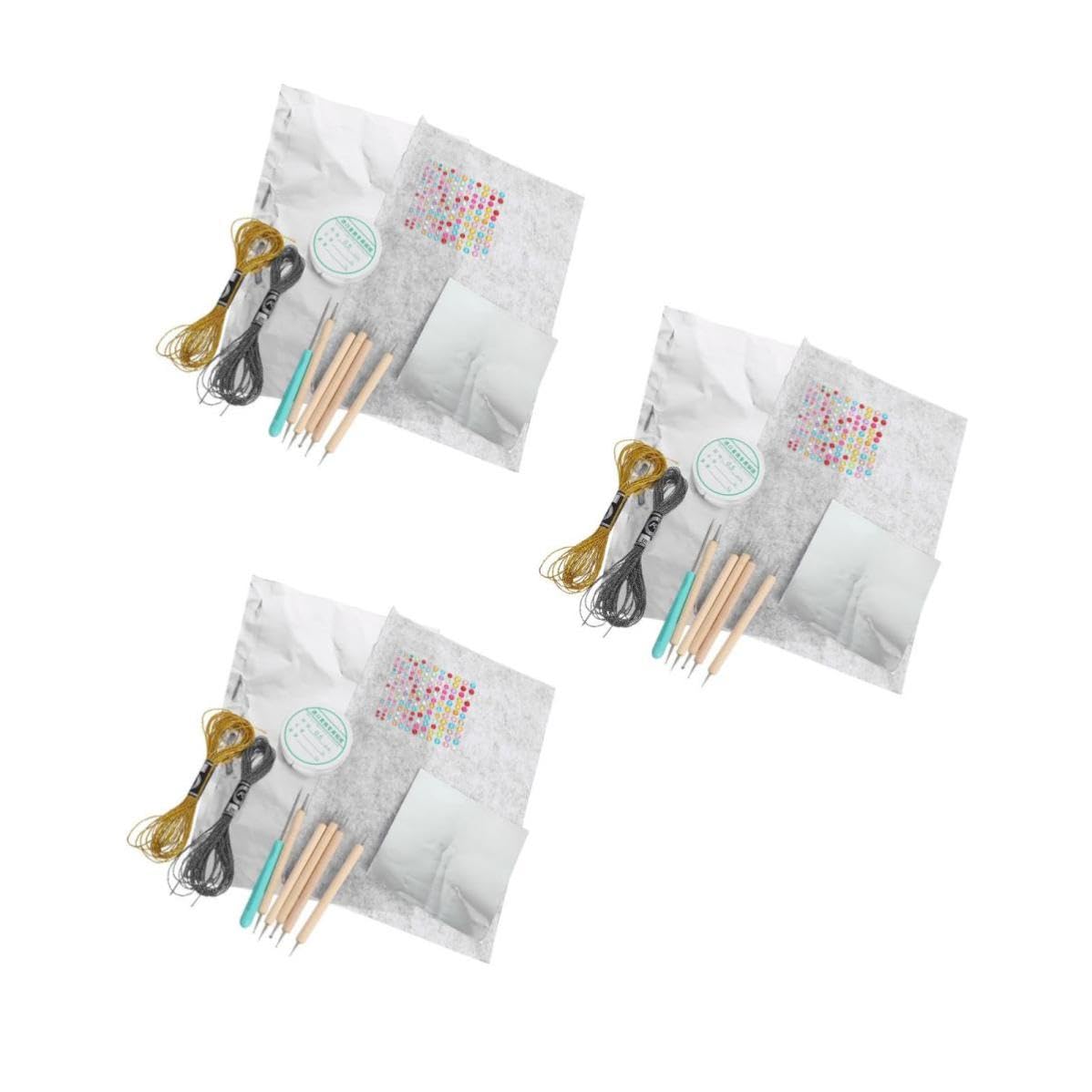 3 Ensembles Feuille D'or pour Cartes de Vœux Papier Métallisé