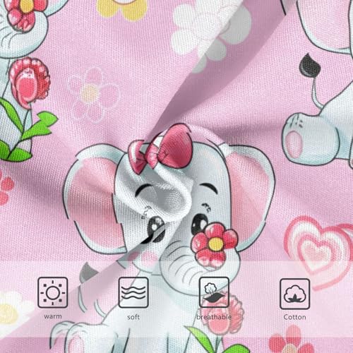 Toddler Girls Underwear 2t Cotton Cute Panties Girl Aesthetic Underpants Briefs Cute Cartoon Elephants Pink3