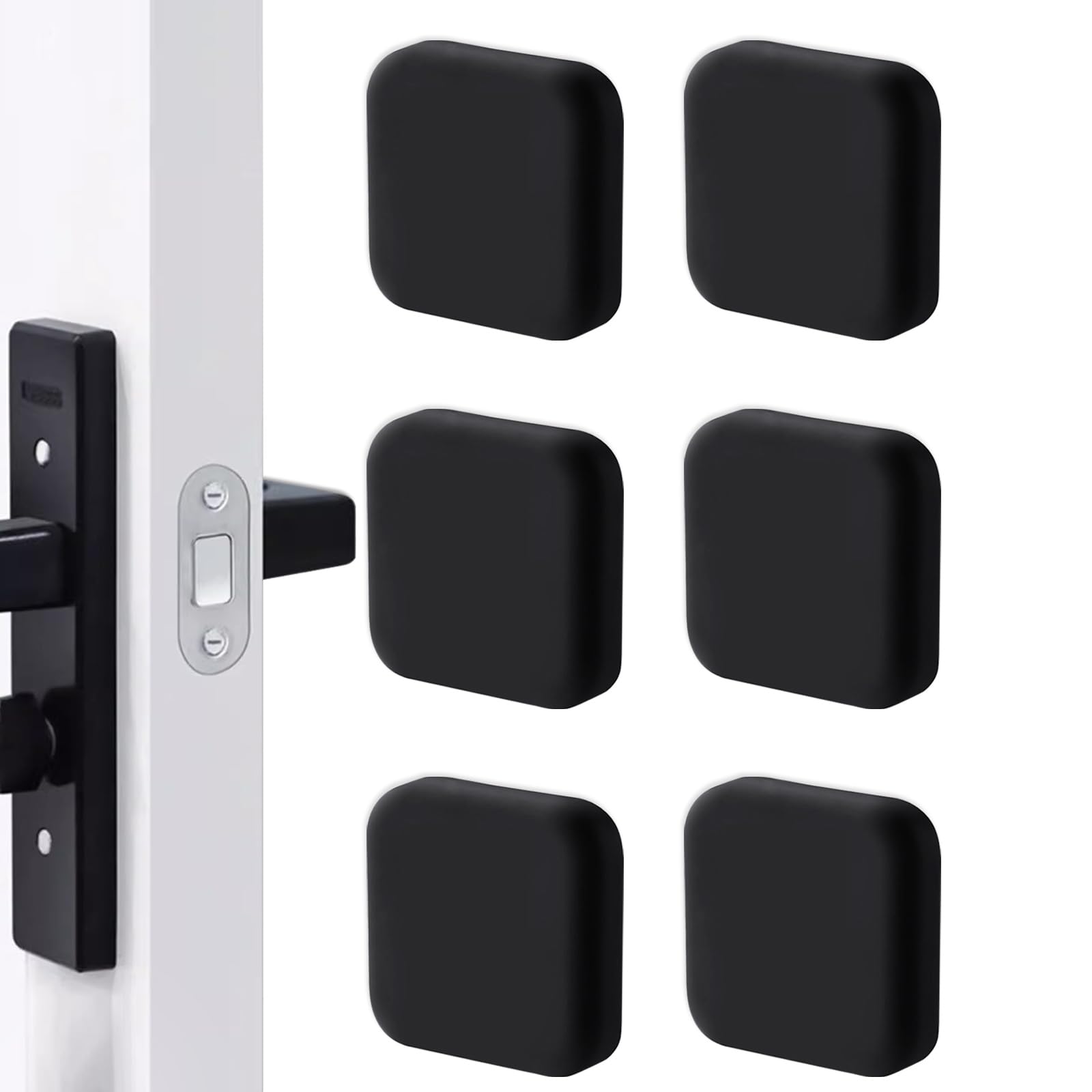 6 Pcs Rubber Door Stoppers Wall Protector Buffer Protection Door 