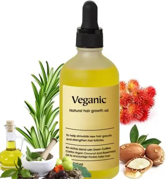 CRYNN Veganic Natural Hair growth oil for Anti-Dandruff Smooth Hair Oil (60 ml)