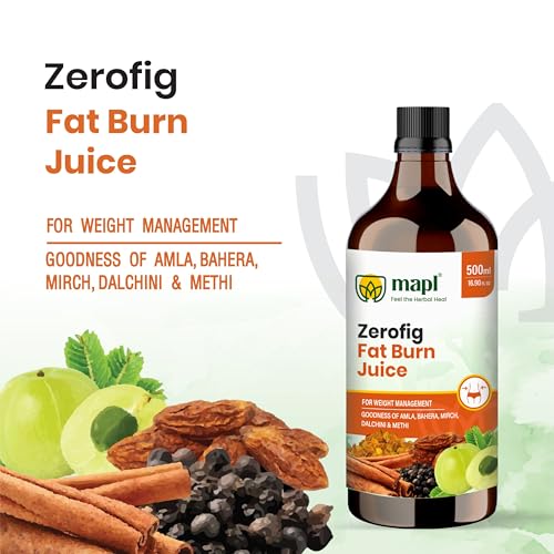 Image of MAPL Zerofig Fat Burn Juice Ayurvedic Herbal Drink With Amla, Saunth And Pippali Supports Weight Management, Metabolism And Digestion For Active Lifestyle 500 ml