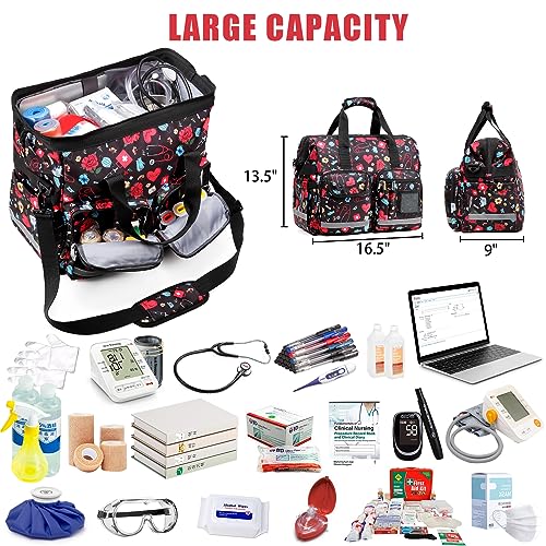 Image of Nurse Rolling Medical Duffle Bag Work Nursing School College Student Must Have Clinical Home Health Nurse Cna Nr Gifts Carry On Bag with Wheels Doctor Emt Ems Healthcare Equipment Homecare Physician