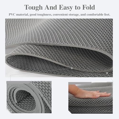 Alfombrilla antideslizante de PVC con 7 mm de grosor y drenaje para zonas húmedas 4
