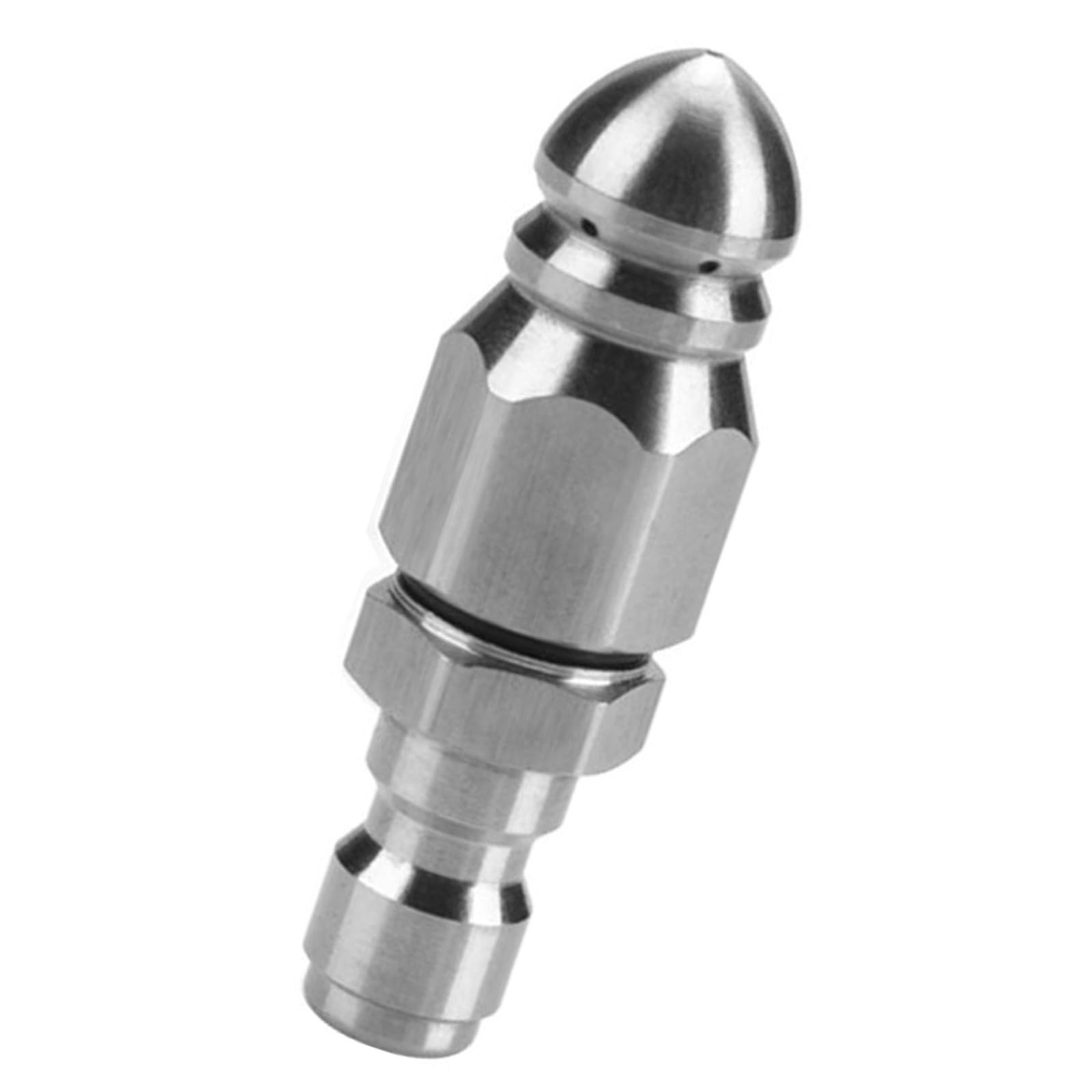 Obotsnoi Multiple Directional Drain Jets Sprayer Nozzle Quick Releases Fitting Aluminum Pipe Descaling Attachment Sewer Jetter Nozzle For Pressure Washer