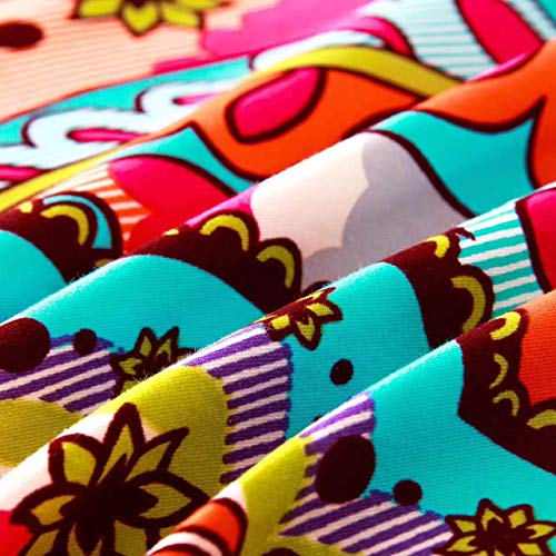 Erosebridal DS30-DUVETCOVER-02-E-FULL Bohemian Duvet Cover Set Full Size Lightweight Microfiber Bohemia Retro Printing Bedding Comforter Set Ethnic Vintage Floral Duvet Cover Bohemia Exotic Patterns Design Bedding Quilt Cover Decoration thumb #5