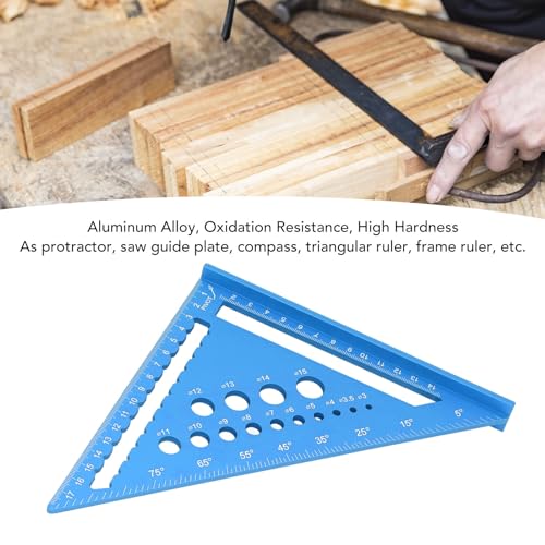 Regla de 7 pulgadas con transportador para carpintería miniatura 5