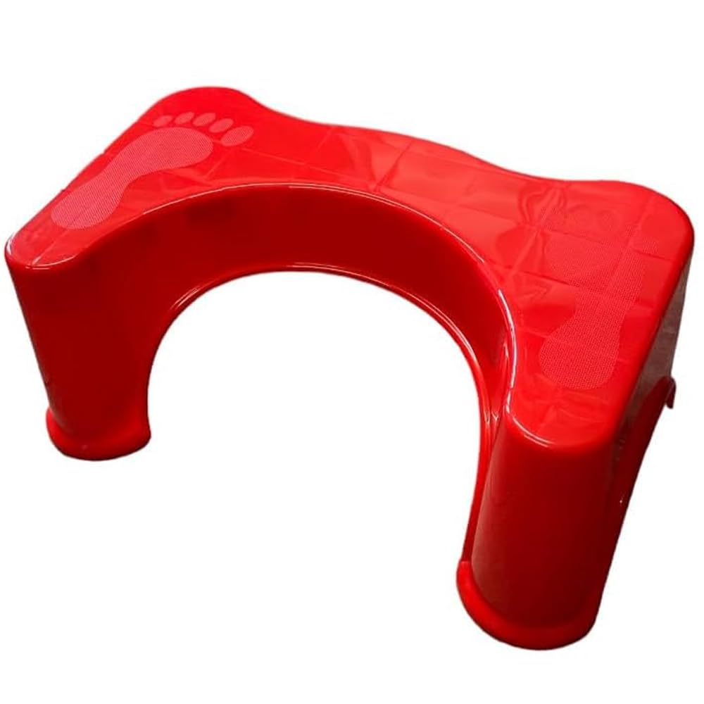 Aspire Uk Girls Red Bathroom Toilet Squatting Step Stool For Constipation Piles Relief Flatulence Hemorrhoids Ibs Bloating Medically Approved Anti Slip Potty Poop 7 Inch Non-Slip Toilet Posture.