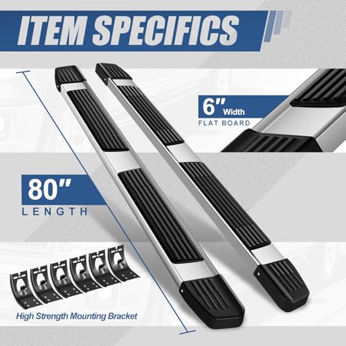 Estribos 6'' Acero Inoxidable Compatible Dodge Ram 09-24 miniatura 3