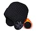 Winter Knitted Beanie Hat with Earflap for Men & Women, Warm, Soft, Cozy & Fashionable (US, Alpha, One Size, White)
