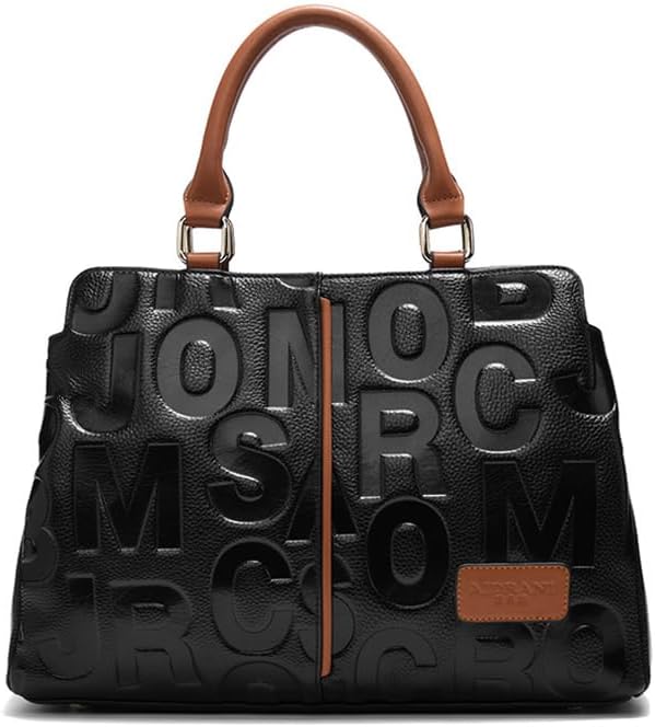 Genuine leather Cowhide women's Handbag Large Capacity letter shoulder strap high capacity Crossbody bag - Image 6