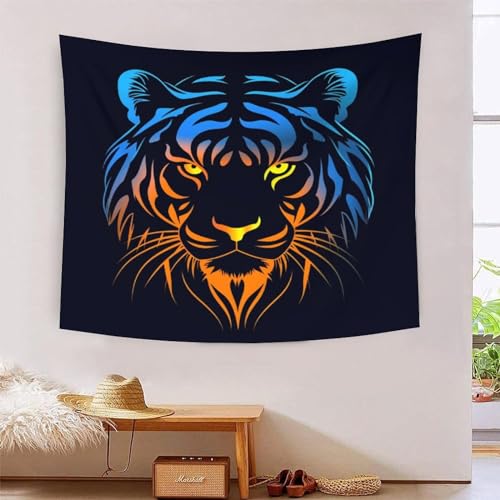 Tapisserie tigre effet 3D en tissu léger de dimensions 180x230cm