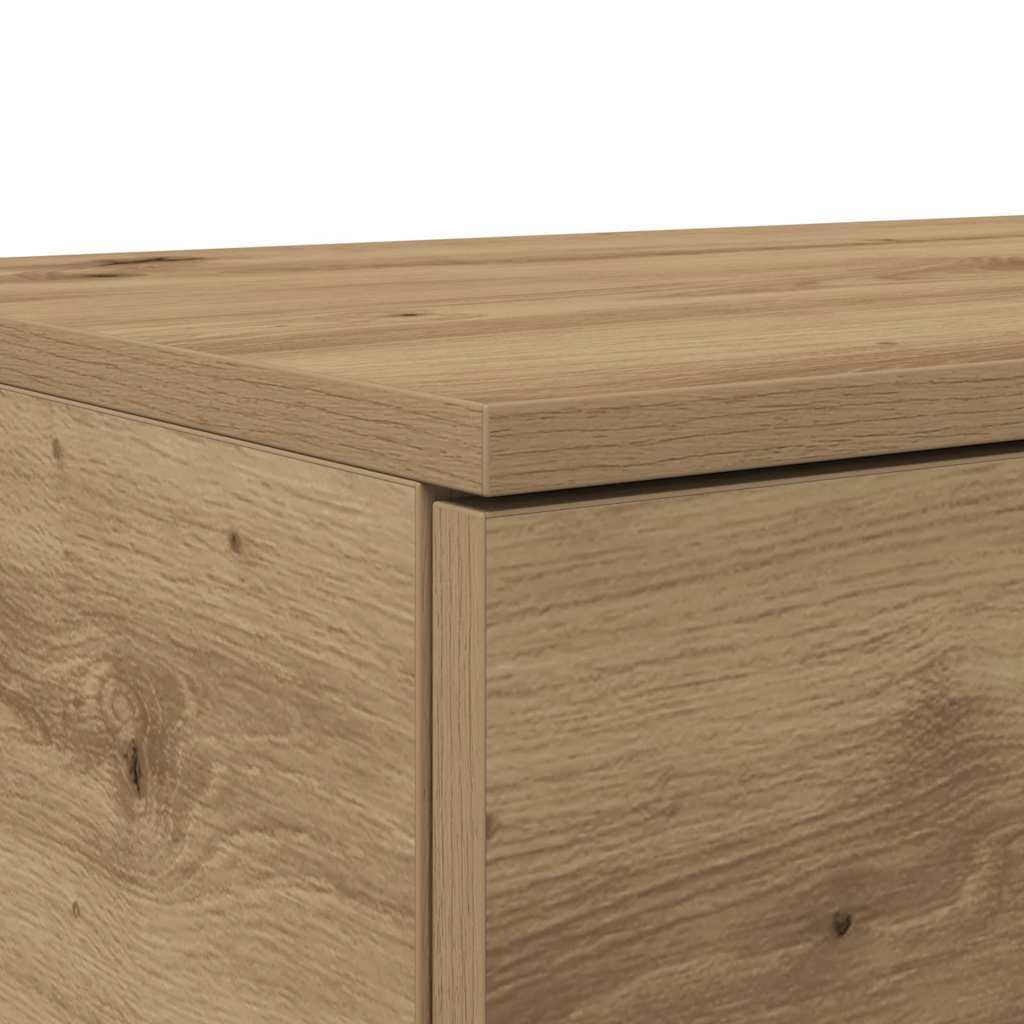 vidaXL Cassetti per Letto Rovere Artigianale 80 x 36,5 x 16,5 cm, Mobili per la Camera minimalisti, unità Elegante, Soluzione spaziosa, Scatola in Legno Resistente, Design salvaspazio