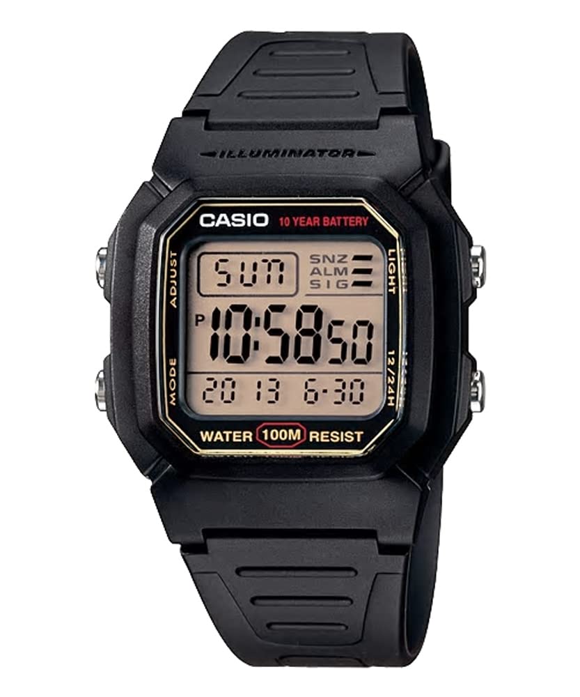 [カシオ] CASIO スタンダード デジタル メンズ 腕時計 W-800HG-9AV ブラック ゴールド液晶 海外モデル [並行輸入品]