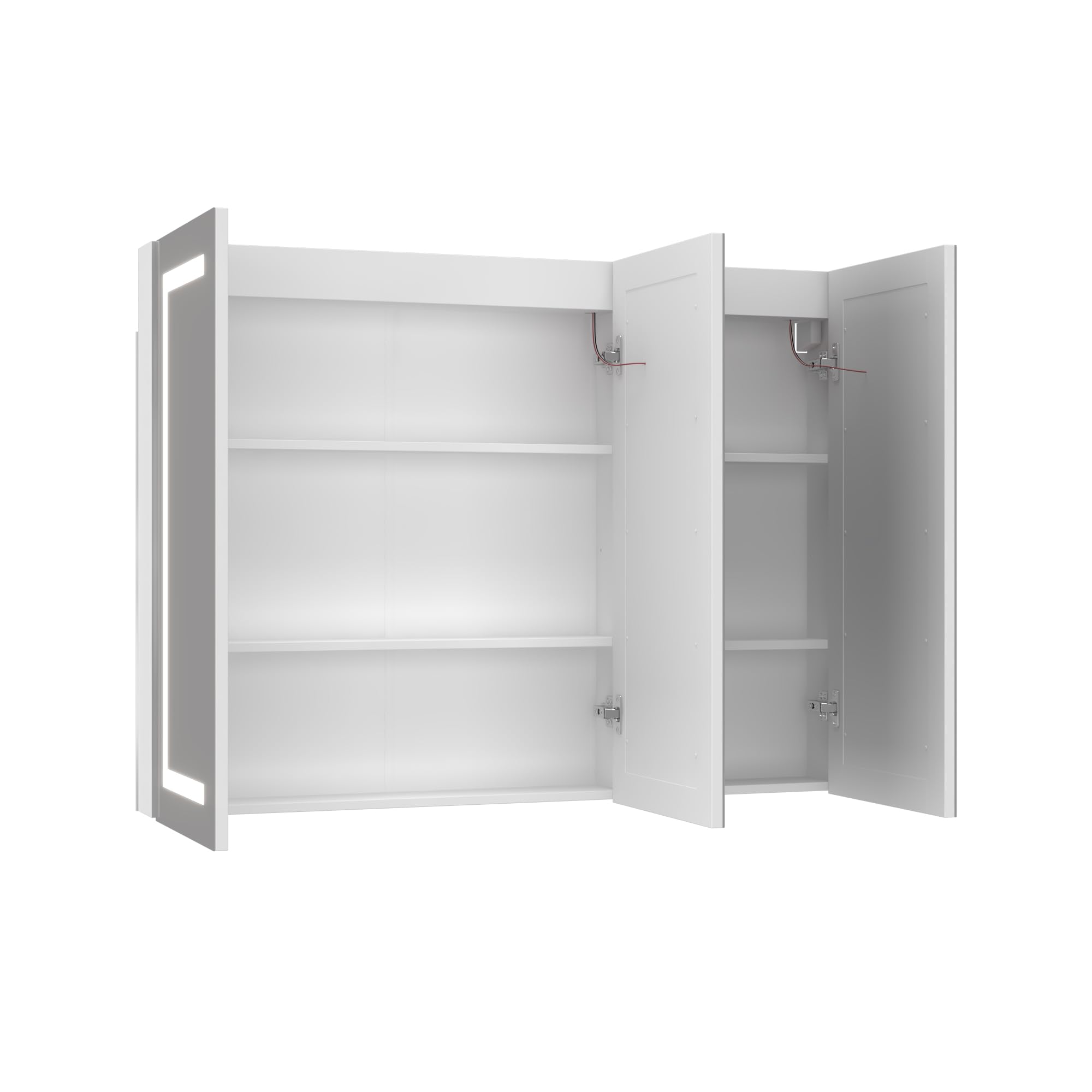 Armario Espejo de baño con LED y Enchufe, 120 cm