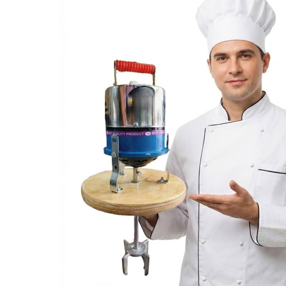 Drumstone (𝐒𝐩𝐞𝐜𝐢𝐚𝐥 𝟏𝟓 𝐘𝐞𝐚𝐫𝐬 𝐖𝐚𝐫𝐫𝐚𝐧𝐭𝐲) Electric Butter Churner Madhani 160W, Heavy Duty 230V Machine with Copper Motor for Lassi, Buttermilk, Curd & Cream-picture-17