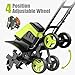 YERYORK Tiller Cultivator, 15-Amp 18-Inch Width 9-Inch Depth Corded Electric Tiller 24 Durable Steel Tines Gardening Tiller with Adjustable Wheels Foldable Handle for Easy Soil Cultivation