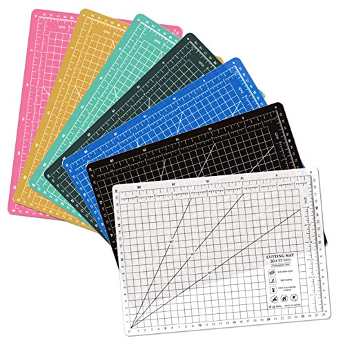 PP A4 Cutting Mat - A4 Eco Friendly (12L x 9W Inch) (300 x 220 mm), Colorful Self Healing Cutting Mat Craft Fabric Quilting Sewing Scrapbooking One Sided Art Project (Set of 1) UESTA (Blue)