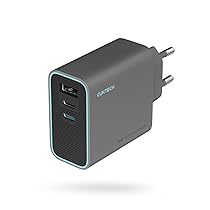 CUKTECH Caricatore USB C 65W,Gan Caricabatterie Rapido Multiplo USB Alimentatore Portatile PD Compatibile con Samsung Galaxy S24 , S22Phone 16 pro, Laptop, MacBook Pro, Tablet, Steam Deck