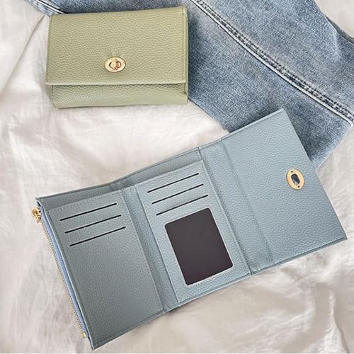 Short Wallet for Women, PU Leather Slim Bifold Purse, Lightweight Card Organizer with Zipper Pocket, Fashion Accessory (Style A)4