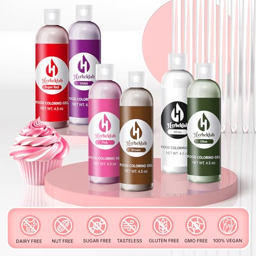 Image of Brown Gel Food Coloring - 4.5 oz Professional Grade Concentrated Food Dye, Gel Based Coloring for Icing, Baking, Cake Decorating & Cookies