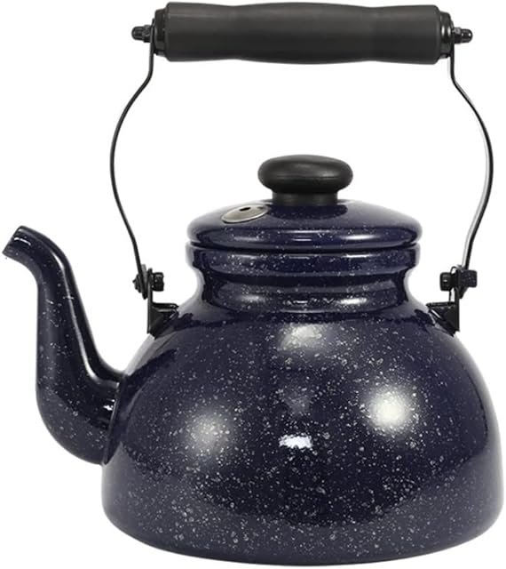 XXSLY kitchen stove top kettle Kettle Enamel Kettle Blue Kettle Gas Large Capacity Teapot Whistling Teapot With Handle Applicable Induction Cooker Gas kettle