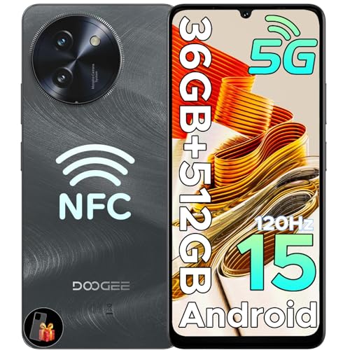 DOOGEE Note 59PRO+ Teléfono Móvil Libres Android 15, 36GB RAM+512GB ROM 2TB Ampliable, 5G Smartphone 6,75 HD+120Hz, Octa Core Móviles 6250mAh 50MP +8MP Cámara Widevine L1, OTG/GPS/Face ID/Huella/NFC