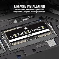 CORSAIR Vengeance SODIMM DDR5 RAM 16GB (1x16GB) Bis zu 5600MHz CL48-48-48-90 1.10V Intel XMP 3.0 Laptop-Speicher – Schwarz (CMSX16GX5M1A5600C48) – Ansicht 4