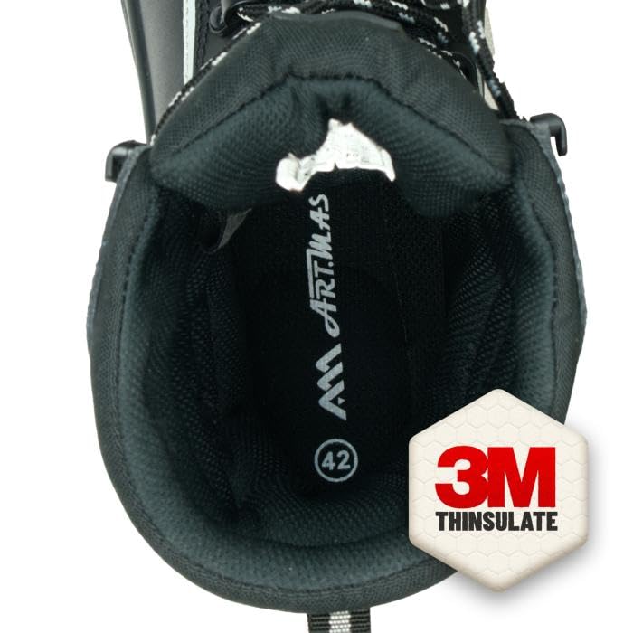 ART.MAS Glocker Defence S3S SR FO - Stivali da lavoro invernali, 3M Thinsulate, impermeabili, antiscivolo, con protezione per le dita e protezione anti-perforazione, caldi