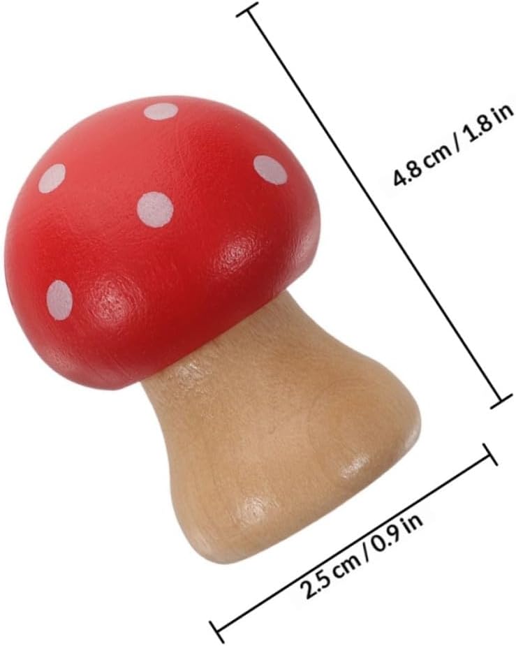 Wooden Mushroom Memo Clip and Photo Holder, Red Desktop Note Clip for Office Decor, Cute Desk Accessory for Photo Display and Message Organization image 2