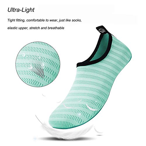Image of WateLves Water Shoes for Womens Mens Barefoot Quick-Dry Aqua Socks for Beach Swim Surf Yoga Exercise New Translucent Color Soles