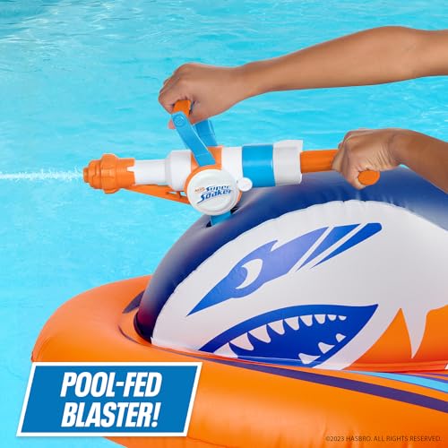 Nerf Super Soaker Stormforce Ride-On Racer – Inflatable Pool Float with Pool-Fed Mega Water Blaster - Image 4