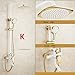 Produktbild Duschset im europäischen Stil Messing Mischbatterie Wandmontage Bad Duschkopf Mischwasserventil Home Duschsystem Gold Weiß Chrom poliert Typ-K