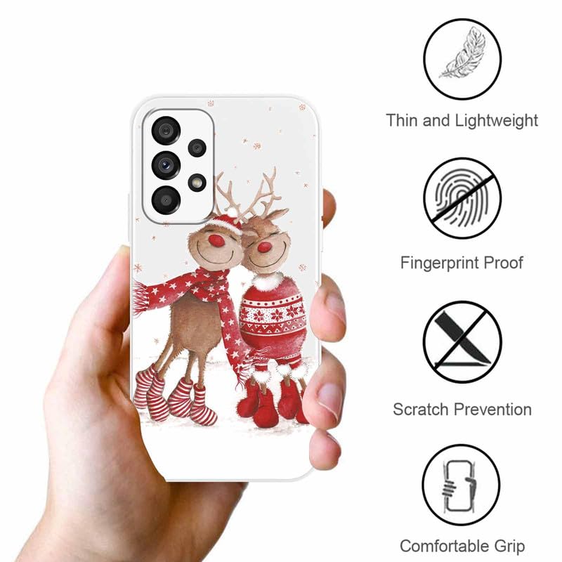 Yoedge Natale Cover Personalizzata per Samsung Galaxy A23 5G 6,6 Personalizzato Foto Immagine Testi Disegni Natalizie Custodia Personalizzabile Regalo Album Personalizzabili Case per Samsung A23 5G