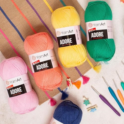 Hilo antibolitas YarnArt Adore gris evita pelusas en ropa infantil y jerséis de punto 8