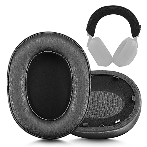 XBERSTAR WH-1000XM5 Earpads Cushion Cover Headband Replacement Compatible with Sony WH-1000XM5 (Earpads+Black Headband) - Image 2