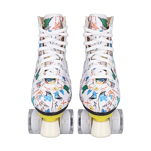 Patines 4 Ruedas Niña Blancos Marca Generic