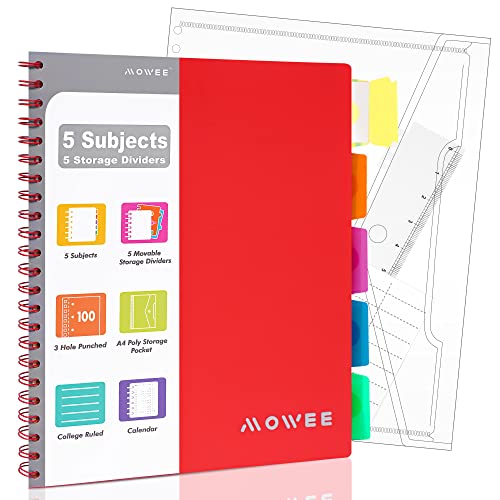 Cahier à spirale perforé 3 trous MOWEE pour fournitures de bureau