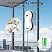 Oamger Fensterreinigungsroboter mit automatischem Wasserstrahl, 5600 PA, automatischer Fensterreiniger, intelligente Navigation, Fernbedienung, für glatte Oberflächen, mit 10 Reinigungstüchern (E
