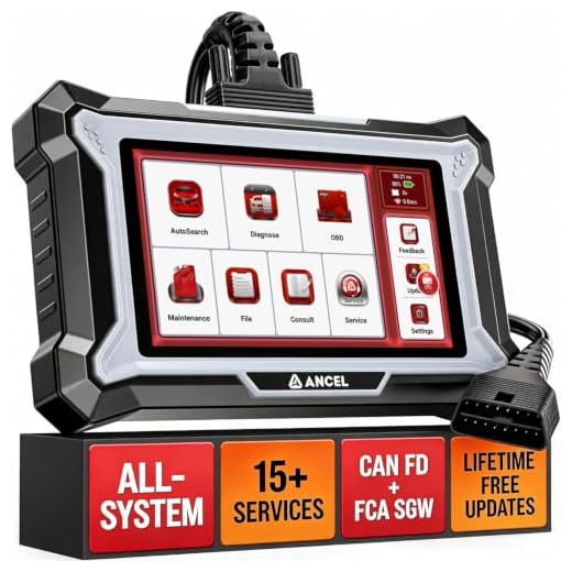 ANCEL DS200 Full System OBD2 Scanner, 15+ Service Functions, CAN FD/FCA SGW