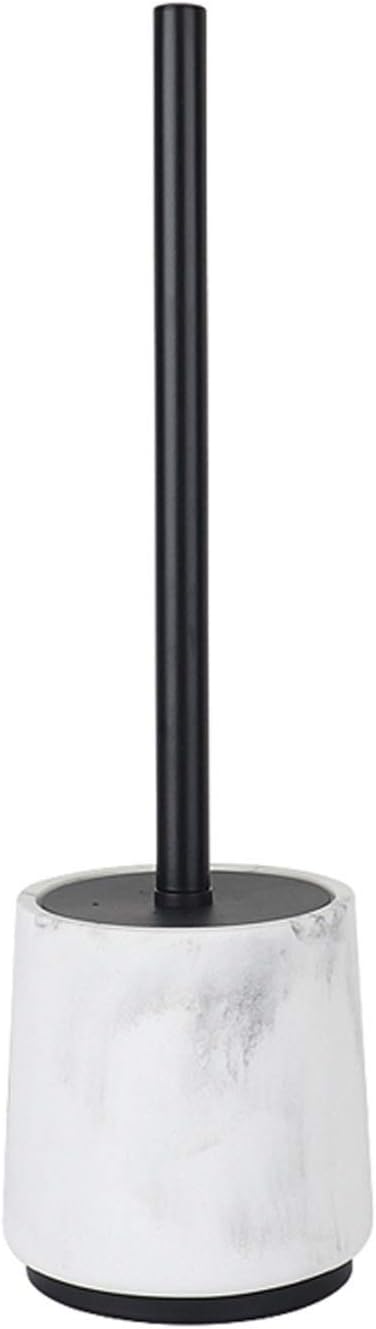 Toilet Brush Holder Resin Toilet Brush Set with Base and Lid Compact Design Does Not Take Up Space and Suitable for Toilet Brush in Any Style of Room Toilet Brush Holders