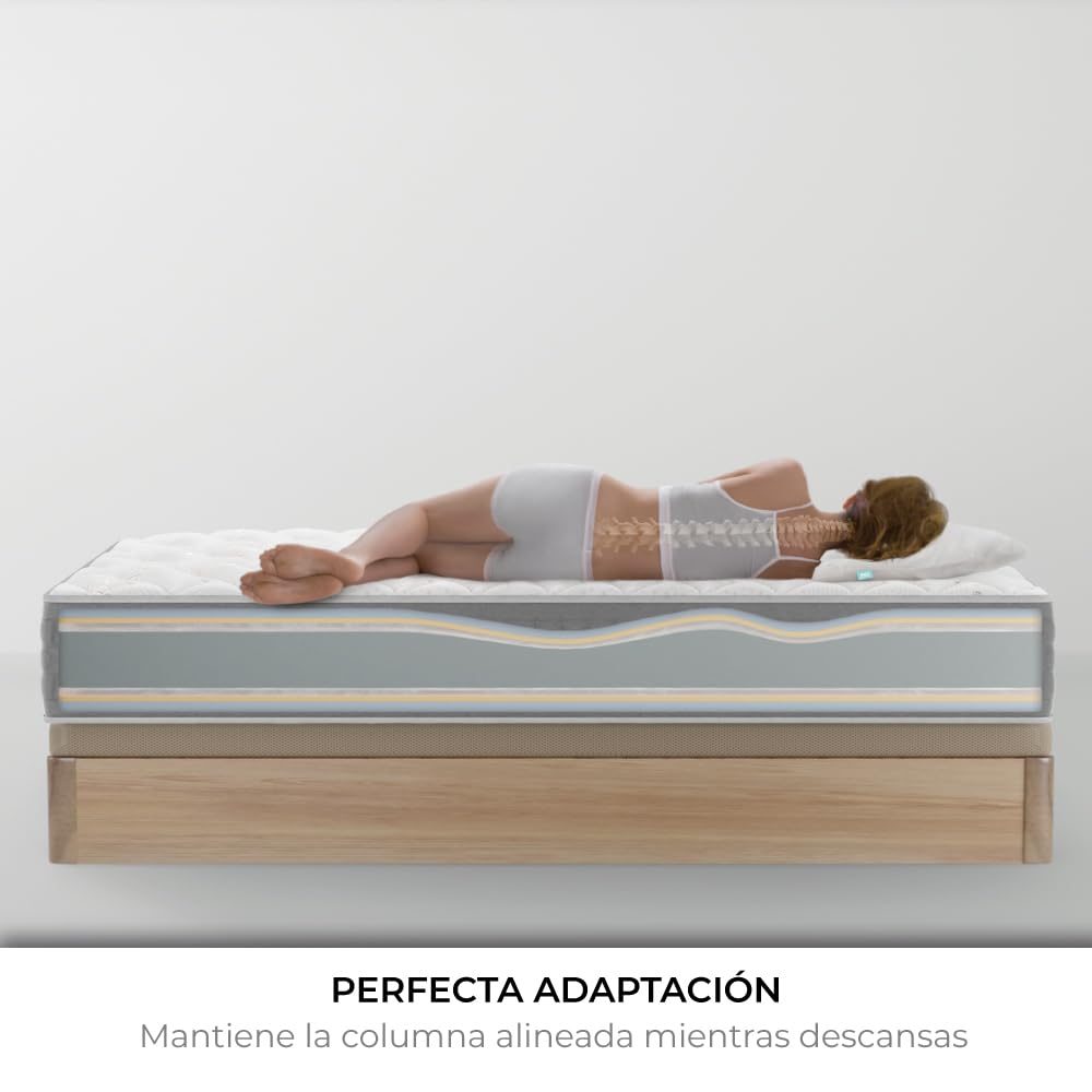 ZZ DON DESCANSO TALAIA Colchón Viscoelástico, Espuma, Altura ± 26cm, 105x190 cm